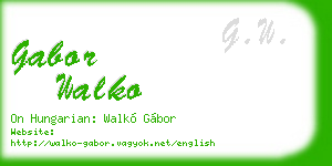 gabor walko business card