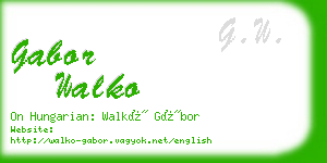 gabor walko business card